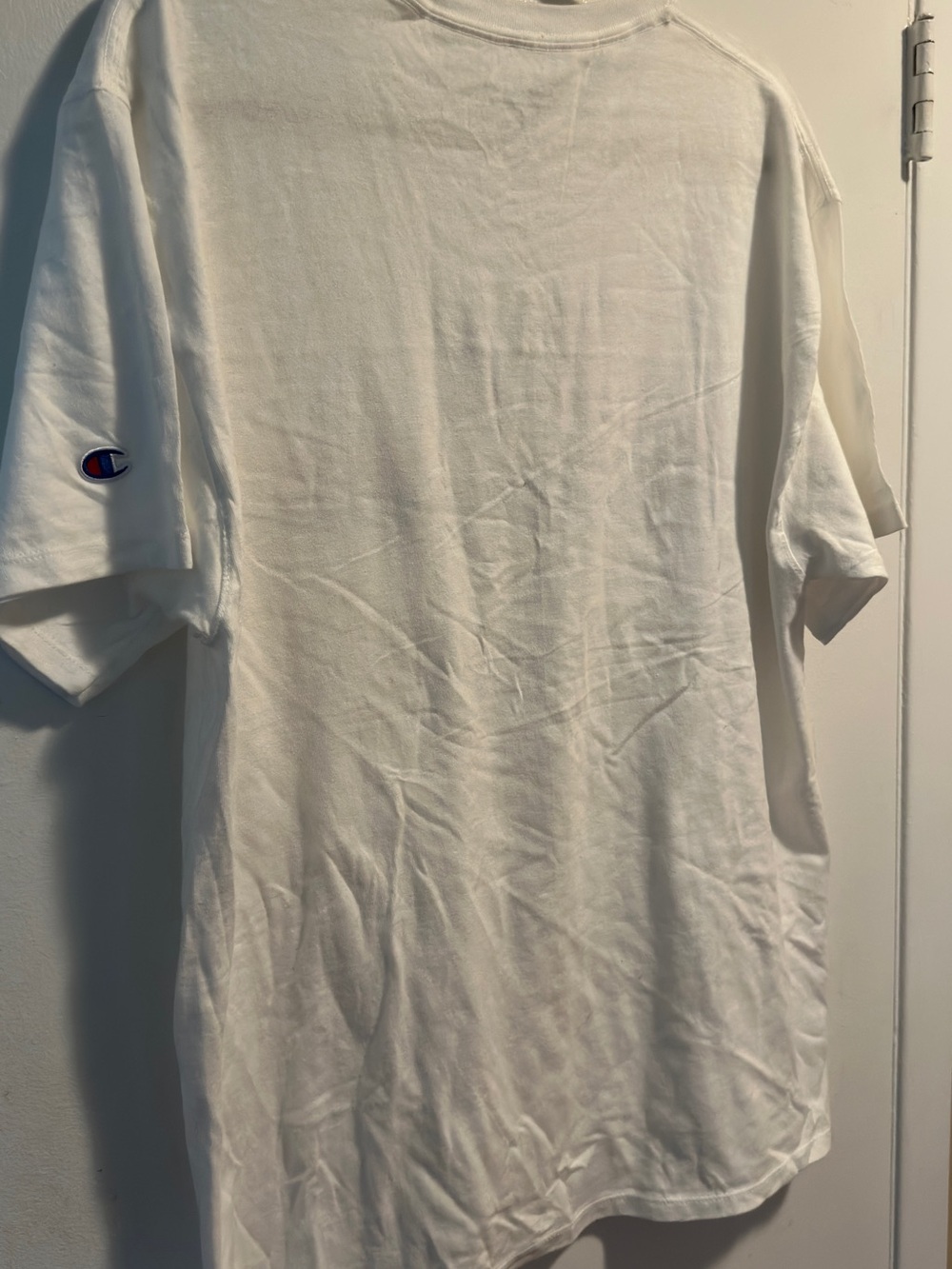 Champion White Tee with Red & Navy Logo - Picture 4 of 4
